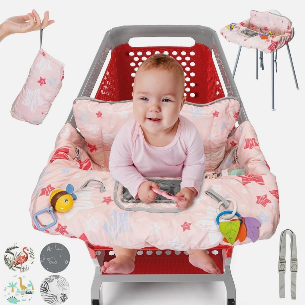PILLANI Shopping Cart Cover for Baby, High Chair Cover for Restaurant Seat - Gro
